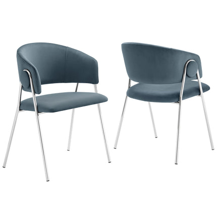 Modway EEI-7046 Nella Upholstered Performance Velvet Dining Chair Set of 2 Modway