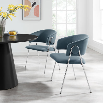 Modway EEI-7046 Nella Upholstered Performance Velvet Dining Chair Set of 2 Modway