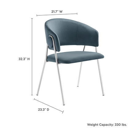 Modway EEI-7046 Nella Upholstered Performance Velvet Dining Chair Set of 2 Modway