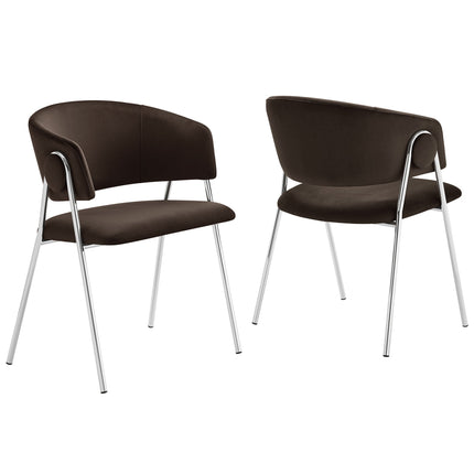 Modway EEI-7046 Nella Upholstered Performance Velvet Dining Chair Set of 2 Modway