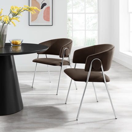 Modway EEI-7046 Nella Upholstered Performance Velvet Dining Chair Set of 2 Modway