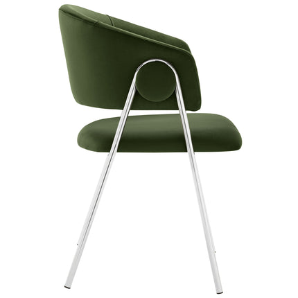 Modway EEI-7046 Nella Upholstered Performance Velvet Dining Chair Set of 2 Modway