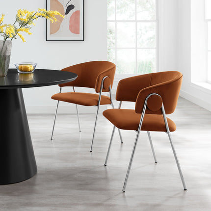 Modway EEI-7046 Nella Upholstered Performance Velvet Dining Chair Set of 2 Modway