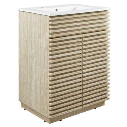 Modway EEI-7047 Render 24" Faux Travertine Bathroom Vanity With Sink Modway