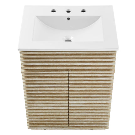 Modway EEI-7047 Render 24" Faux Travertine Bathroom Vanity With Sink Modway