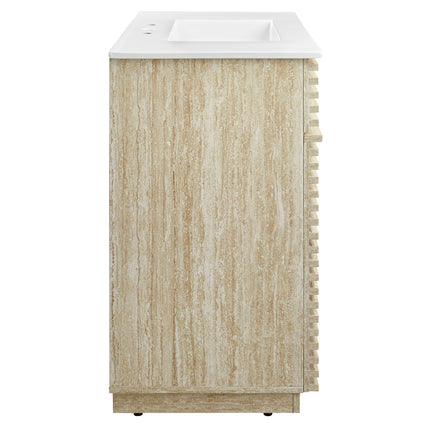 Modway EEI-7049 Render 36" Faux Travertine Bathroom Vanity With Sink Modway
