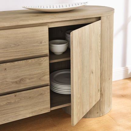 Modway EEI-7050 Duval 71" Rounded Sideboard Storage Cabinet Modway