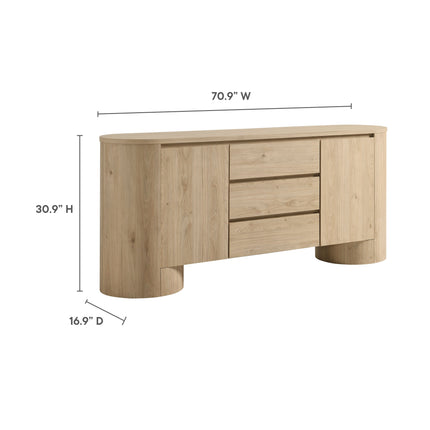 Modway EEI-7050 Duval 71" Rounded Sideboard Storage Cabinet Modway