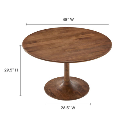Modway EEI-7051 Lippa 48" Round Solid Wood Dining Table Modway