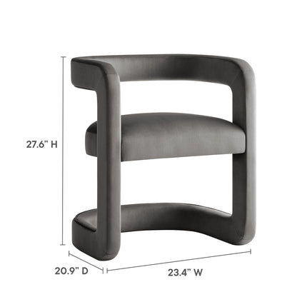 Modway EEI-7052 Winslow Barrel Performance Velvet Dining Chair Modway