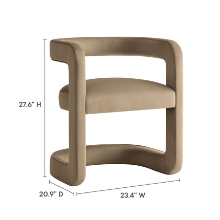 Modway EEI-7052 Winslow Barrel Performance Velvet Dining Chair Modway
