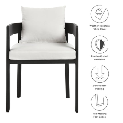 Modway EEI-7053 Tahoe Outdoor Patio Aluminum Dining Chair - Plaza Home Decor