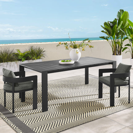 Modway EEI-7054 Tahoe Rectangular Outdoor Patio Aluminum Dining Table - Plaza Home Decor