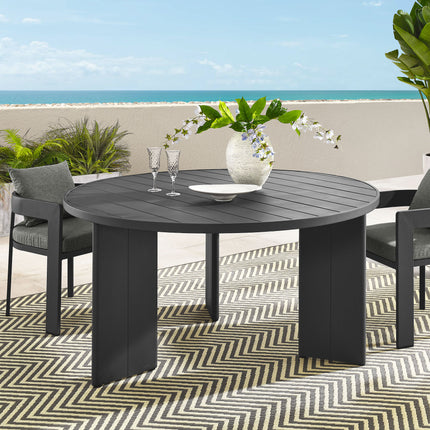 Modway EEI-7055 Tahoe Round Outdoor Patio Aluminum Dining Table - Plaza Home Decor
