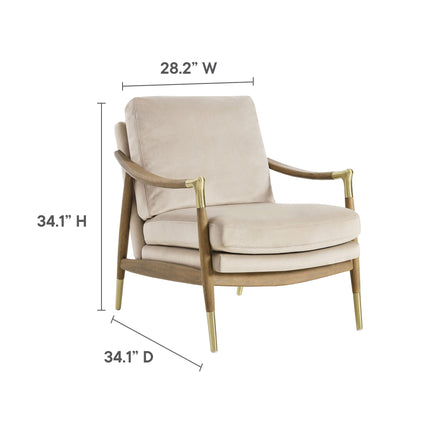 Modway EEI-7056 Langford Performance Velvet Accent Armchair Modway