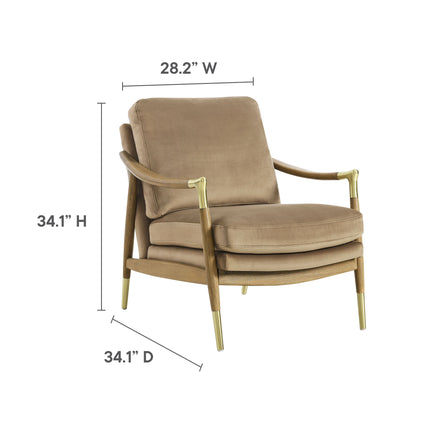 Modway EEI-7056 Langford Performance Velvet Accent Armchair Modway