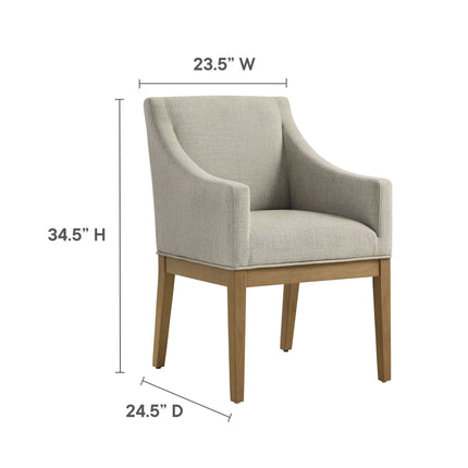 Modway EEI-7058 Alton Fabric Upholstered Dining Armchair Modway