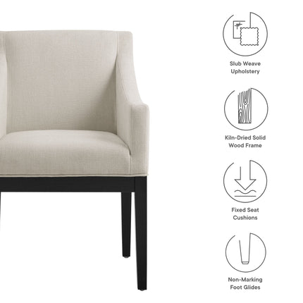 Modway EEI-7058 Alton Fabric Upholstered Dining Armchair Modway