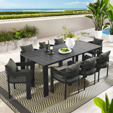 Modway EEI-7059 Tahoe 9-Piece Outdoor Patio Aluminum Dining Set - Plaza Home Decor