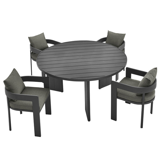 Modway EEI-7060 Tahoe 5-Piece Outdoor Patio Aluminum Dining Set - Plaza Home Decor