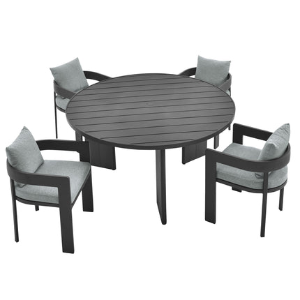 Modway EEI-7060 Tahoe 5-Piece Outdoor Patio Aluminum Dining Set - Plaza Home Decor