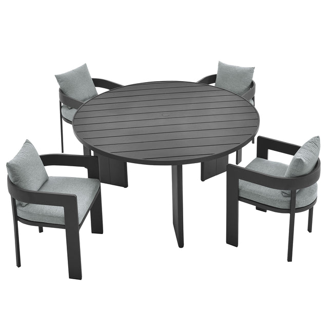Modway EEI-7060 Tahoe 5-Piece Outdoor Patio Aluminum Dining Set - Plaza Home Decor