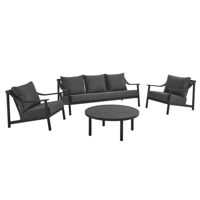 Modway EEI-7061 Terrace 4-Piece Outdoor Patio Aluminum Furniture Set - Plaza Home Decor