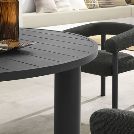 Modway EEI-7063 Nautica 5-Piece Round Outdoor Patio Aluminum Dining Table and Chairs Set Modway