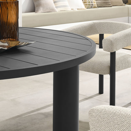 Modway EEI-7063 Nautica 5-Piece Round Outdoor Patio Aluminum Dining Table and Chairs Set Modway