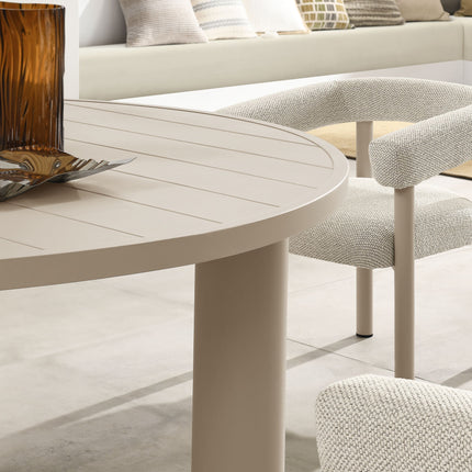 Modway EEI-7063 Nautica 5-Piece Round Outdoor Patio Aluminum Dining Table and Chairs Set Modway
