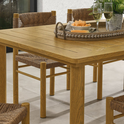 Modway EEI-7064 Parkland 7-Piece Rectangular Outdoor Patio Rattan and Aluminum Dining Table and Chairs Set Modway