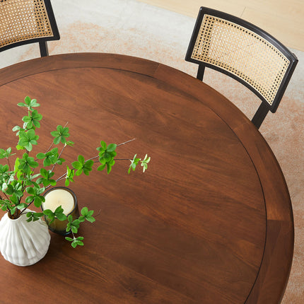 Modway EEI-7071 Lippa 60" Round Pedestal Solid Wood Dining Table Modway