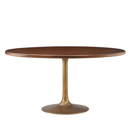 Modway EEI-7071 Lippa 60" Round Pedestal Solid Wood Dining Table Modway