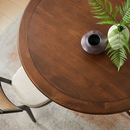 Modway EEI-7071 Lippa 60" Round Pedestal Solid Wood Dining Table Modway