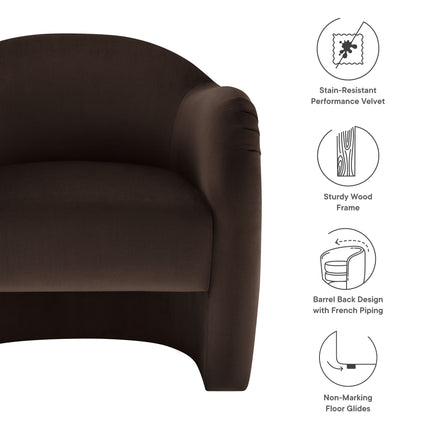 Modway EEI-7074 Compose Performance Velvet Accent Chair Modway