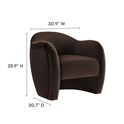Modway EEI-7074 Compose Performance Velvet Accent Chair Modway