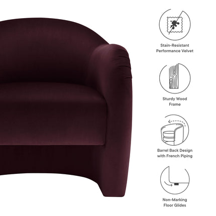 Modway EEI-7074 Compose Performance Velvet Accent Chair Modway