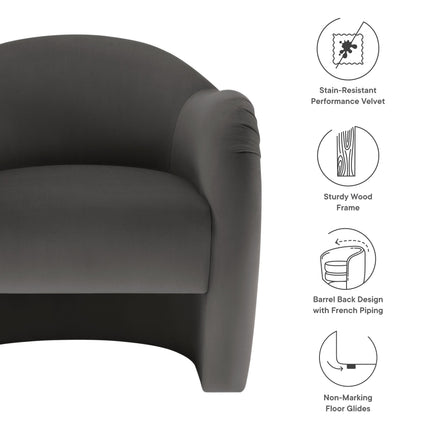 Modway EEI-7074 Compose Performance Velvet Accent Chair Modway