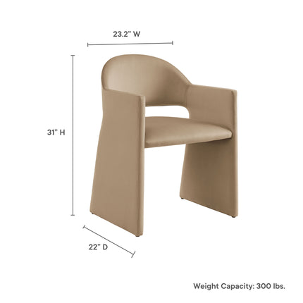 Modway EEI-7081 Talia Performance Velvet Dining Armchair - Plaza Home Decor