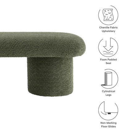 Modway EEI-7084 Orla Chenille Upholstered Bench Modway