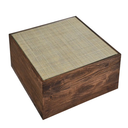 Modway EEI-7086 Truett Square Wood Rattan Coffee Table Modway