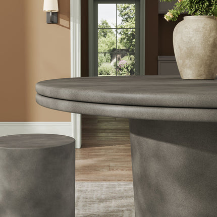 Modway EEI-7087 Brion 48" Indoor - Outdoor Patio Concrete Round Dining Table Modway