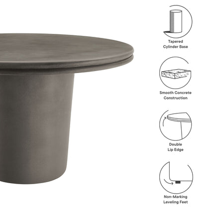 Modway EEI-7087 Brion 48" Indoor - Outdoor Patio Concrete Round Dining Table Modway