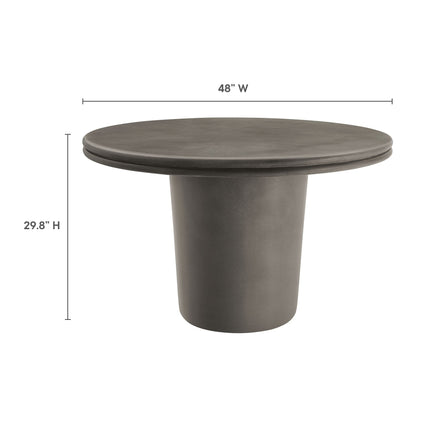 Modway EEI-7172 Brion Indoor - Outdoor Patio Concrete 5 Piece Dining Table Set Modway