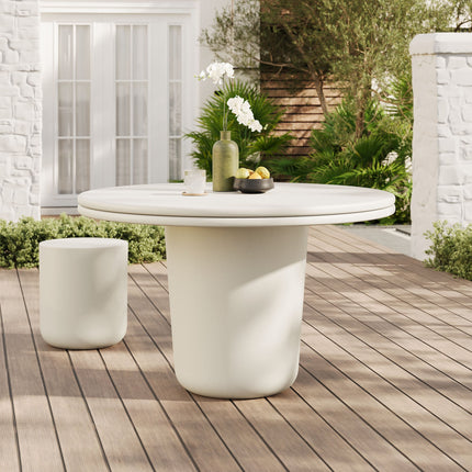 Modway EEI-7087 Brion 48" Indoor - Outdoor Patio Concrete Round Dining Table Modway