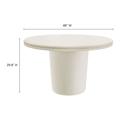 Modway EEI-7087 Brion 48" Indoor - Outdoor Patio Concrete Round Dining Table Modway
