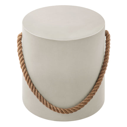 Modway EEI-7089 Isera Indoor - Outdoor Patio Rope Concrete Side Table Stool Modway