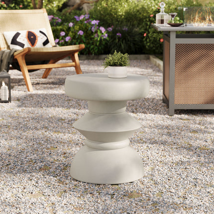 Modway EEI-7090 Terza Indoor - Outdoor Patio Concrete Side Table - Plaza Home Decor