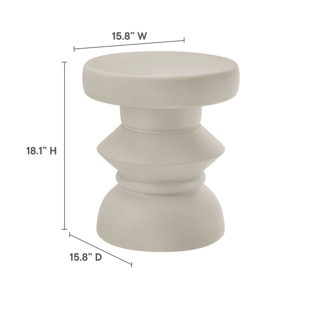 Modway EEI-7090 Terza Indoor - Outdoor Patio Concrete Side Table - Plaza Home Decor