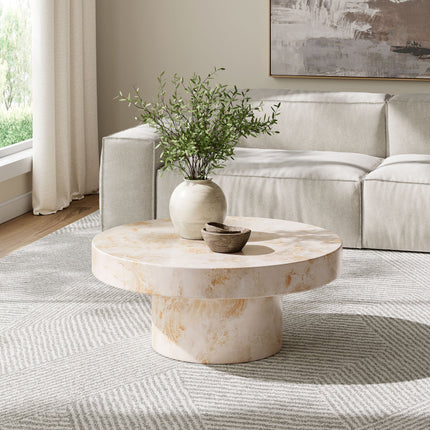 Modway EEI-7091 Alora Indoor - Outdoor Patio Concrete Round Coffee Table Modway